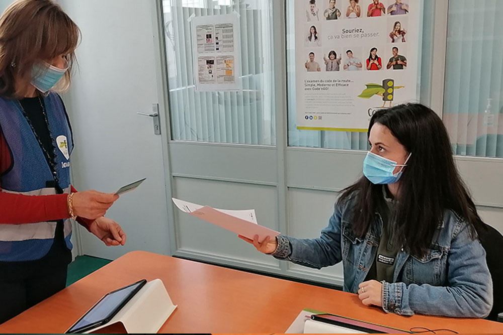 Examen du code conduite avec la CCI Indre