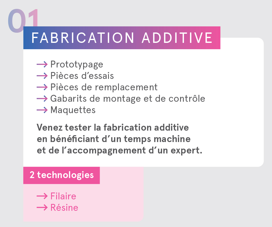 TechLab - Fabrication Additive - Venez tester la fabrication additive en bénéficiant d’un temps machine et de l’accompagnement d’un expert.