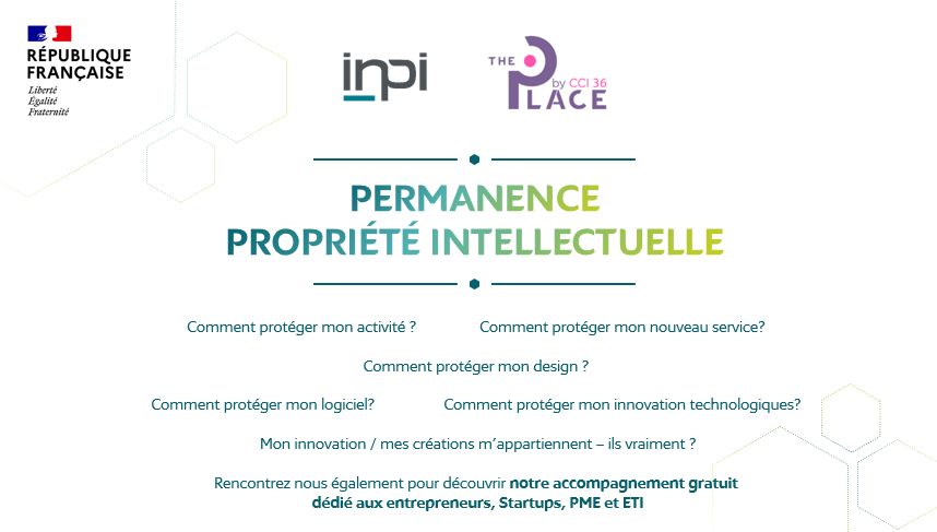 Annonce permanence INPI Centre-Val de Loire le 6 décembre à Châteauroux