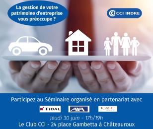 Visuel séminaire Gestion et transmission du patrimoine d'entreprise du 30 juin 