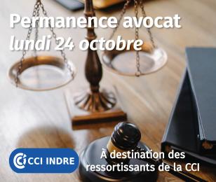 Permanence avocat CCI Indre octobre 2022