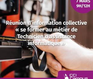 Annonce réunion d'info collective formation TAI 2023