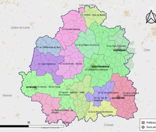 Carte de l'Indre