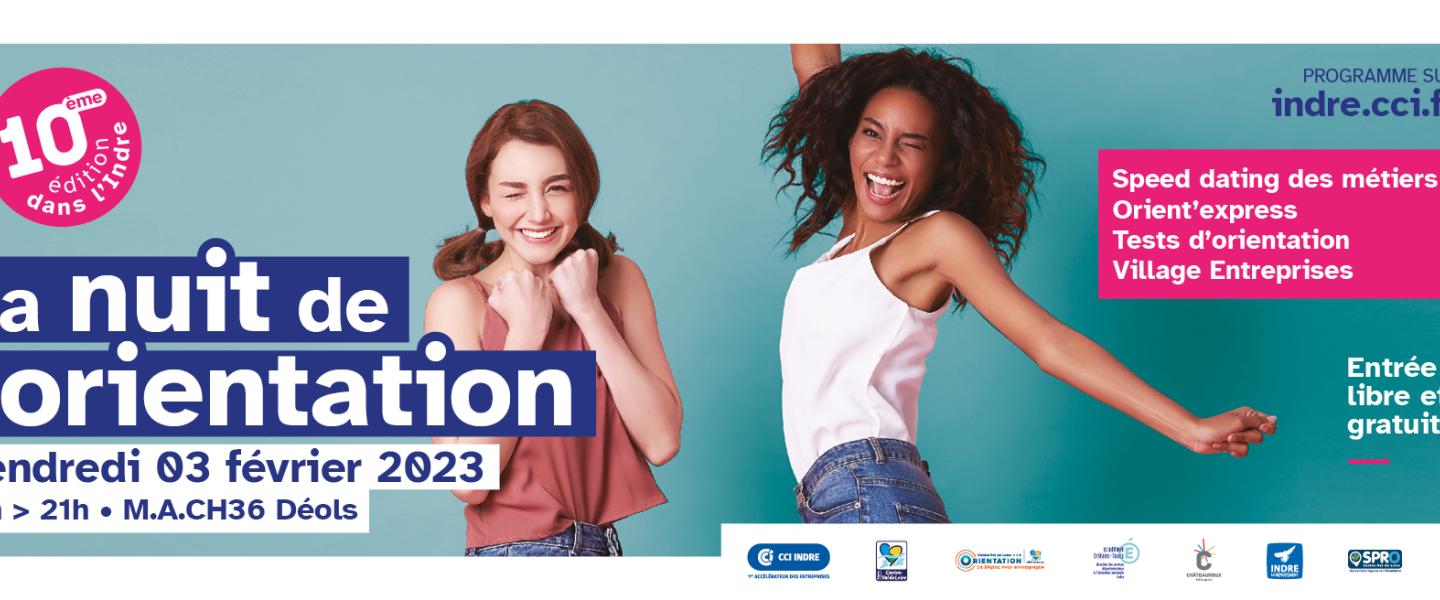 Nuit de l'orientation 2023 bandeau Indre