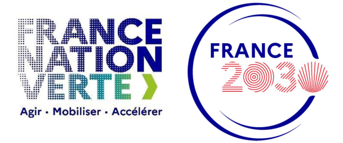 Logo France Nation Verte et logo France 2030