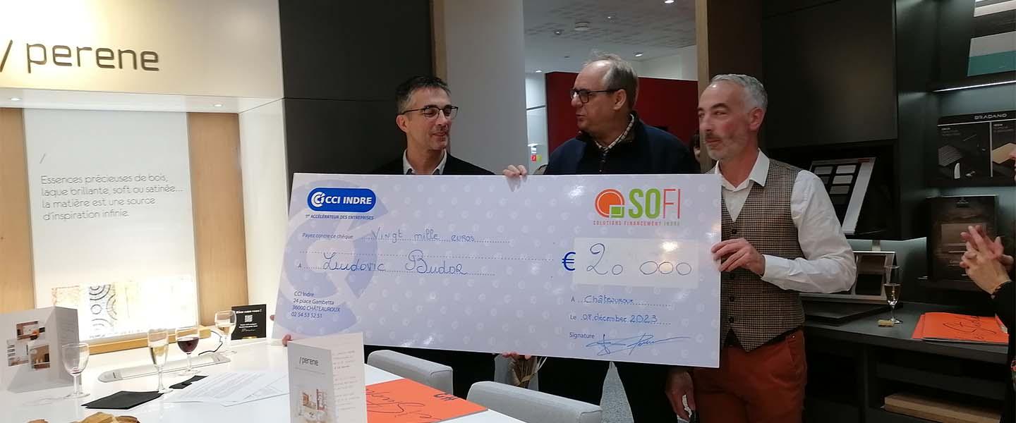 Remise de chèque fonds SOFI à Perene