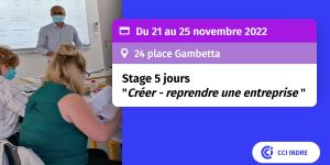 Stage créateurs 5 jours - novembre 2022